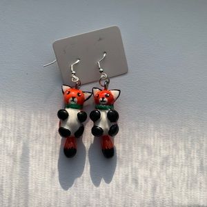 Handmade fox/cat earrings